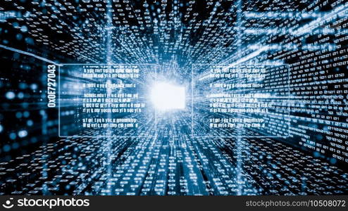 Software development, application programming code and tacit computer coding . Concept of smart digital transformation and technology disruption that changes global trends in new information era .. Software development, application programming code and tacit computer coding