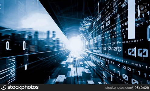 Software development, application programming code and tacit computer coding . Concept of smart digital transformation and technology disruption that changes global trends in new information era .. Software development, application programming code and tacit computer coding