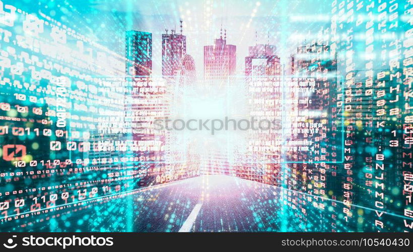 Software development, application programming code and tacit computer coding . Concept of smart digital transformation and technology disruption that changes global trends in new information era .. Software development, application programming code and tacit computer coding