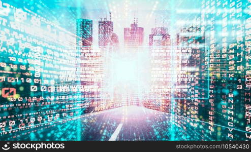 Software development, application programming code and tacit computer coding . Concept of smart digital transformation and technology disruption that changes global trends in new information era .. Software development, application programming code and tacit computer coding