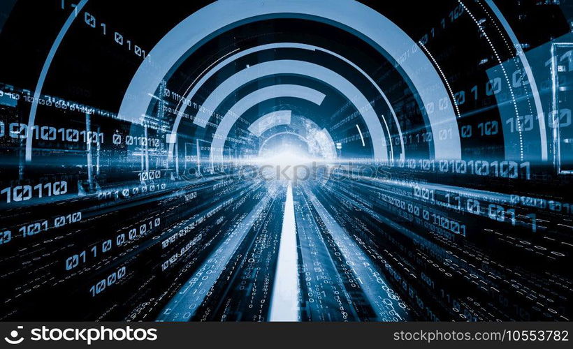 Software development, application programming code and tacit computer coding . Concept of smart digital transformation and technology disruption that changes global trends in new information era .. Software development, application programming code and tacit computer coding