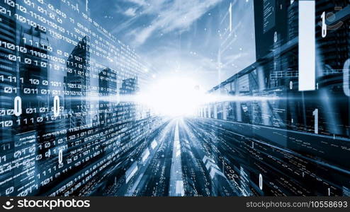 Software development, application programming code and tacit computer coding . Concept of smart digital transformation and technology disruption that changes global trends in new information era .. Software development, application programming code and tacit computer coding