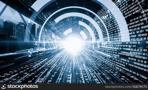 Software development, application programming code and tacit computer coding . Concept of smart digital transformation and technology disruption that changes global trends in new information era .. Software development, application programming code and tacit computer coding