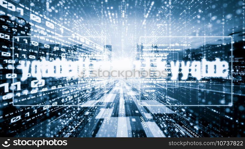 Software development, application programming code and tacit computer coding . Concept of smart digital transformation and technology disruption that changes global trends in new information era .. Software development, application programming code and tacit computer coding