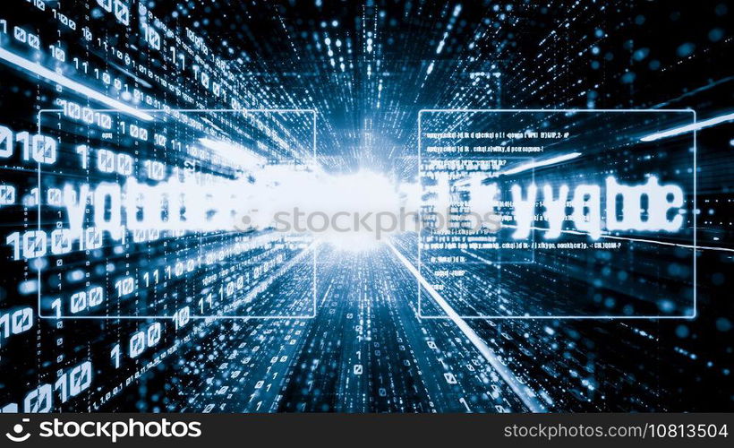 Software development, application programming code and tacit computer coding . Concept of smart digital transformation and technology disruption that changes global trends in new information era .. Software development, application programming code and tacit computer coding