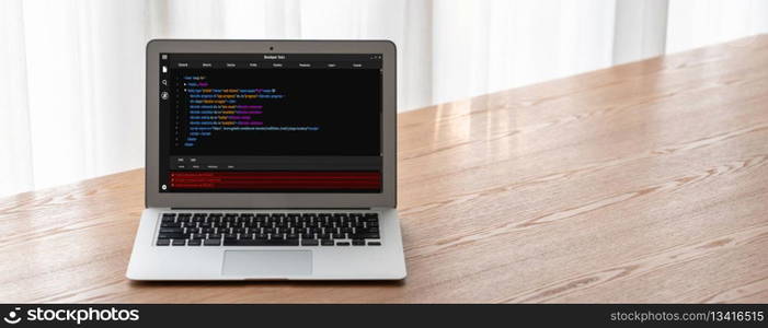 Software development programming on computer screen for modish application and program coding. Software development programming on computer screen for modish application