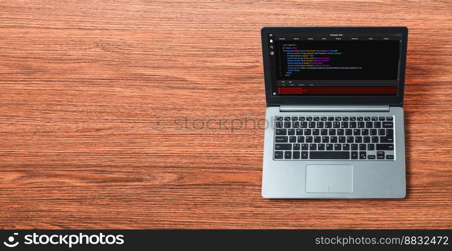 Software development programming on computer screen for modish application and program coding. Software development programming on computer screen for modish application