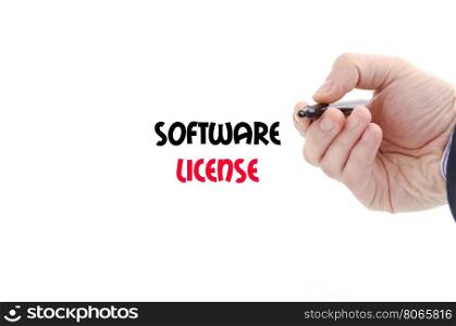 Software license text concept isolated over white background