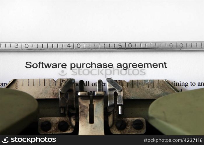Software purchase agreement
