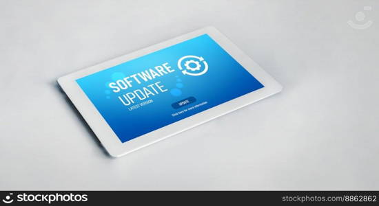 Software update on computer for modish version of device software upgrade. Software update on computer for modish version of device software