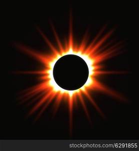 Solar eclipse. abstract illustration