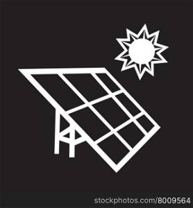 Solar energy idea and solar panel icon