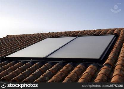 Solar panel on a roof
