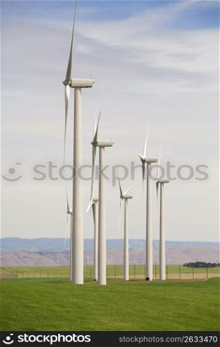 Solar powered wind turbines in remote field