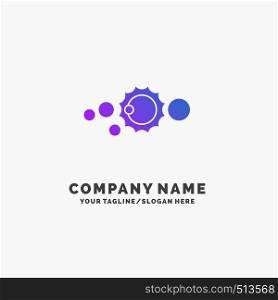 solar, system, universe, solar system, astronomy Purple Business Logo Template. Place for Tagline.. Vector EPS10 Abstract Template background