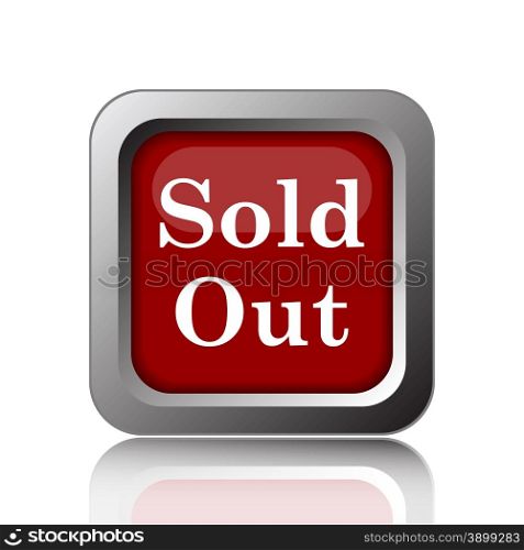 Sold out icon. Internet button on white background