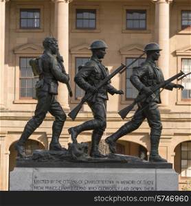 Soldier statues at Province House, Charlottetown, Prince Edward Island, Canada