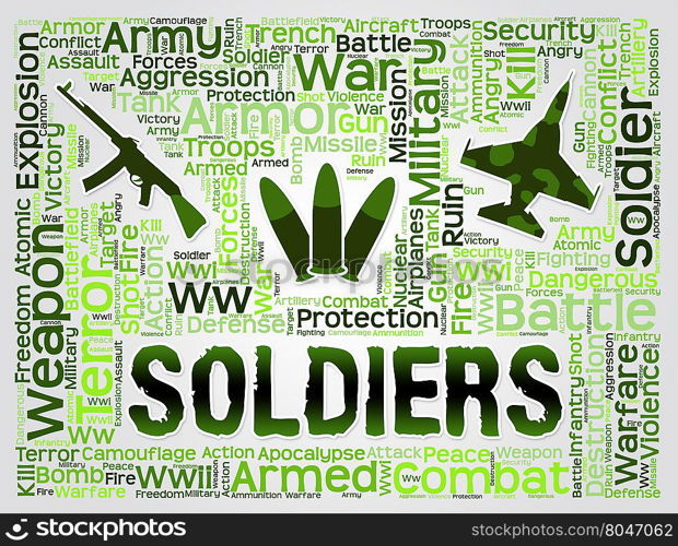 Soldiers Words Indicating Comrade In Arms And Fighting