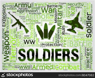 Soldiers Words Indicating Comrade In Arms And Fighting