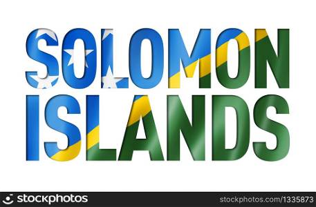 Solomon Islands flag text font. National symbol background. Solomon Islands flag text font