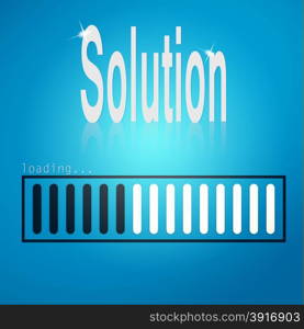 Solution blue loading bar image with hi-res rendered artwork that could be used for any graphic design.