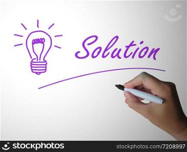 Solution concept icon means resolving and unravelling a problem. Creative and innovative final results - 3d illustration