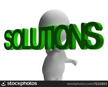 Solutions And 3d Character Showing Answers And Fixing. Solutions And 3d Character Shows Answers And Fixing