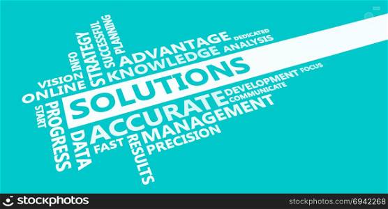 Solutions Presentation Background in Blue and White. Solutions Presentation Background