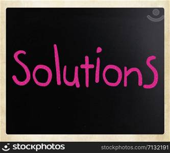 Solutions written with chalk