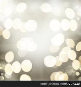 solver christmas  background with golden bokeh light beams. christmas background