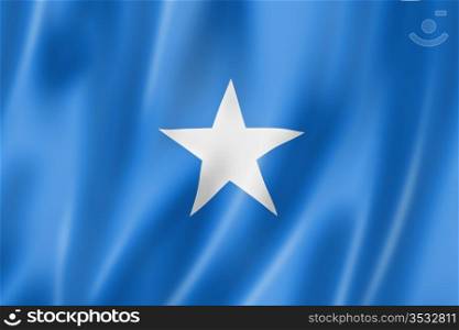 Somalia flag, three dimensional render, satin texture. Somalian flag