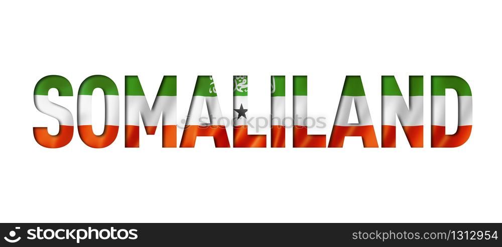 Somaliland flag text font. National symbol background. Somaliland flag text font