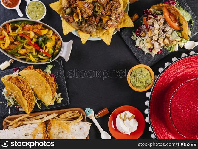 sombrero mexican food. Beautiful photo. sombrero mexican food