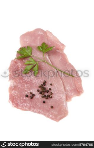 some raw meat steak isolated on white