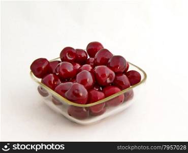 Some ripe cherry fruits in the bowl