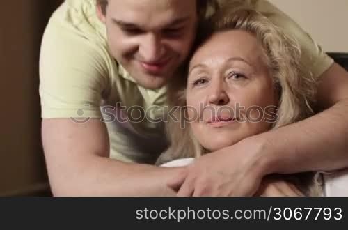 Son hugs his mother 2