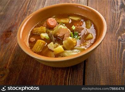 Sopa de Mondongo - dish is from Latin America and the Caribbean.