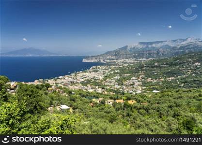 Sorrento, Naples, Campania, Italy: view of the coast at summer