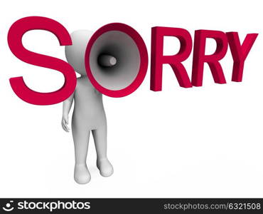 Sorry Hailer Showing Apology Apologize And Regret