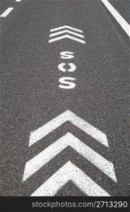 SOS emergency freeway lane