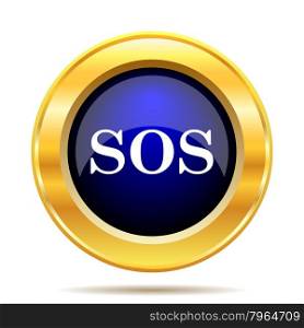 SOS icon. Internet button on white background.