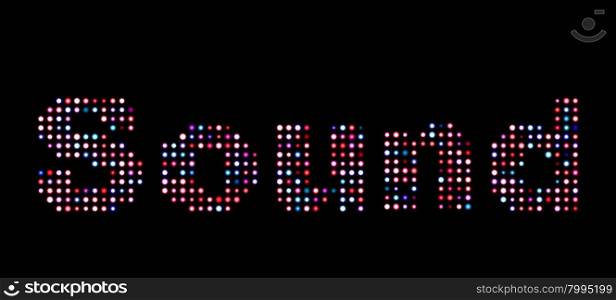 Sound colorful led text