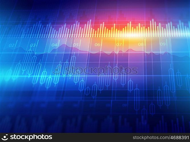 Sound equalizer background. Techno equalizer background with waves and streams