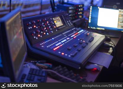 Sound panel for working in the studio and on TV projects