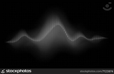 Sound wave. Abstract music pulse background. Audio voice rhythm radi wave, frequency spectrum vector illustration. Voice sound, wave equalizer frequency music. Sound wave. Abstract music pulse background. Audio voice rhythm radi wave, frequency spectrum vector illustration