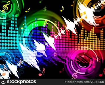 Sound Wave Background Showing Beats Spectrum Technology&#xA;