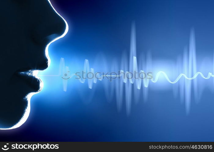 Sound wave illustration. Equalizer sound wave background theme. Colour illustration.