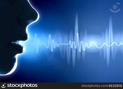 Sound wave illustration. Equalizer sound wave background theme. Colour illustration.