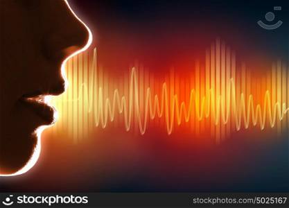 Sound wave illustration. Equalizer sound wave background theme. Colour illustration.