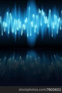 sound wave. sound waves oscillating on black background